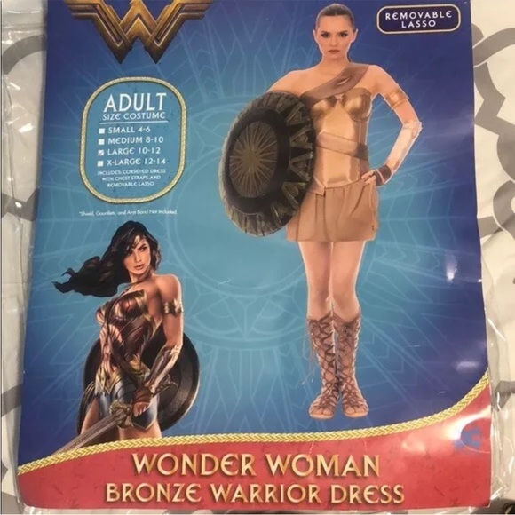 Other - DC Wonder Woman Bronze Warrior Costume Dress Adult Size XL 12-14 BRAND NEW